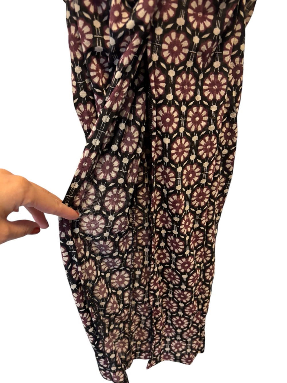 FREE PEOPLE Briella Twilight Combo Ruched Slit Midi Dress - Picture 6 of 12